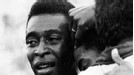 The crowning moment: Pel� celebrates winning his second World Cup final