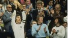 Franz Beckenbauer holds the World Cup aloft in 1974