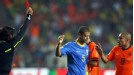 Felipe Melo gets his marching orders.