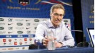 Laurent Blanc gives a press conference to announce the preliminary France squad