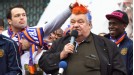 Louis Nicollin with his orange mohawk