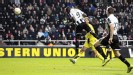 Papiss Cisse finds space to head Newcastle into the Europa League quarter-finals at the expense of Anzhi