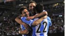 Argentina's stars were all smiles after puttin Venezuela to the sword
