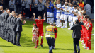 Retiring defender Jamie Carragher received a guard of honour from Liverpool and QPR players in his final game at Anfield
