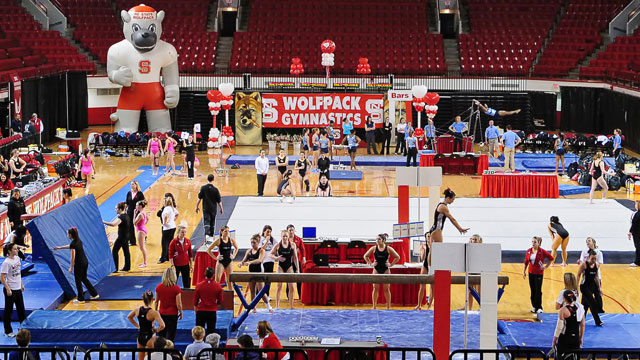 NC State Gymnastics Meet (Bowling Green, George Washington, UNC, Pitt, William & Mary)