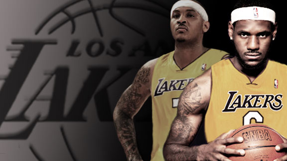 melo lakers jersey