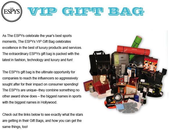 2010 ESPY Giftbag