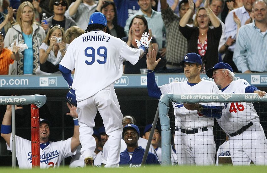 Manny Ramirez, Dodgers dugout