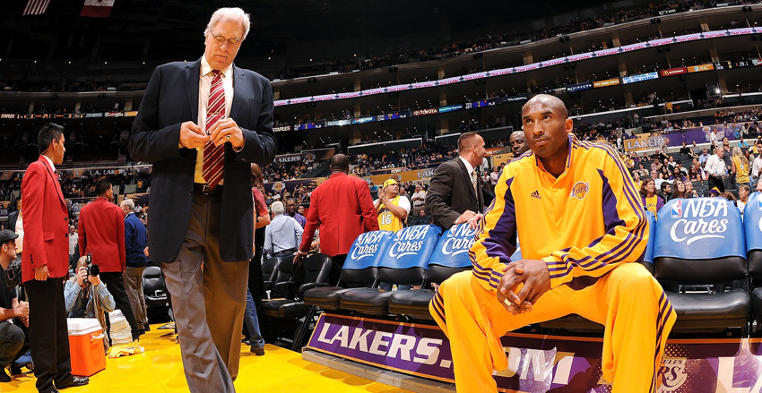 LOS ANGELES LAKERS KOBE BRYANT PHIL JACKSON PAU