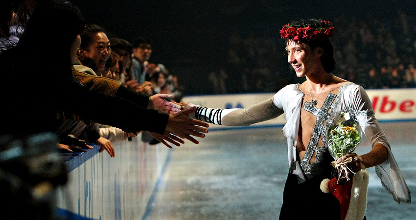 Johnny Weir quote: Nothing shocks me anymore. I've embraced men in thongs,  I've