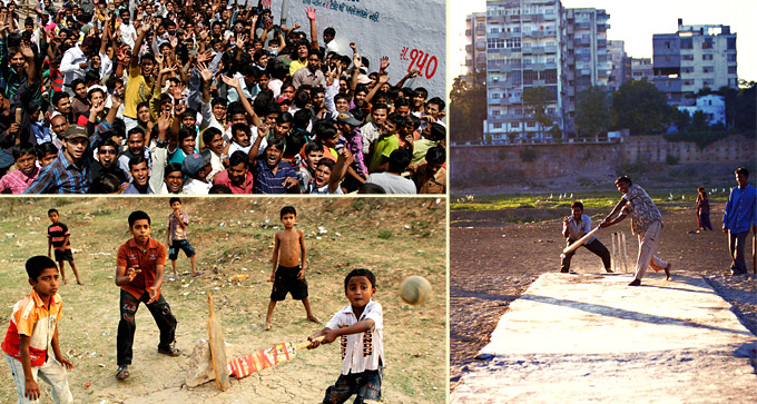 Cricket fan collage