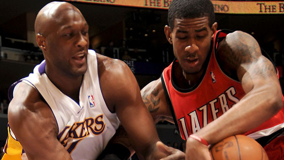 Lamar Odom and LaMarcus Aldridge