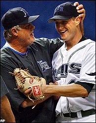 Lou Piniella and Doug Waechter