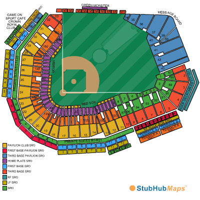 Fenway Park Seating Chart Pictures Directions and History Boston