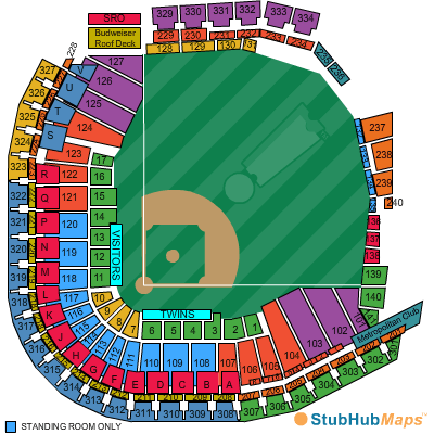 target seating field chart twins minnesota mlb stadium game baseball