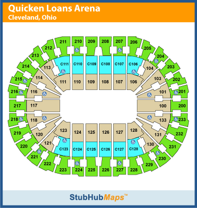 quicken loans arena seating chart. Quicken Loans Arena