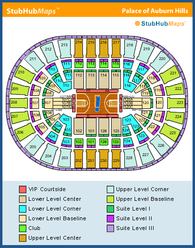 The Palace Of Auburn Hills Seating Chart Pictures Directions And