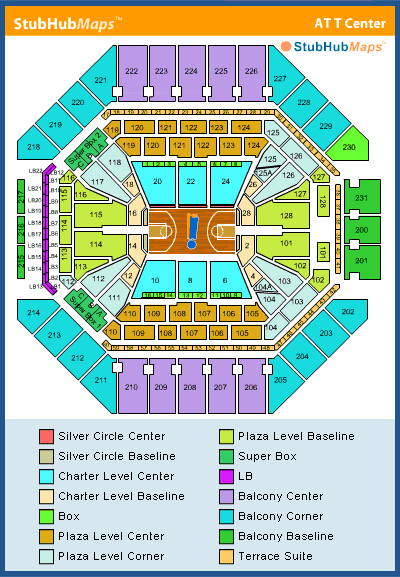 San Antonio Spurs Seating Chart With Rows