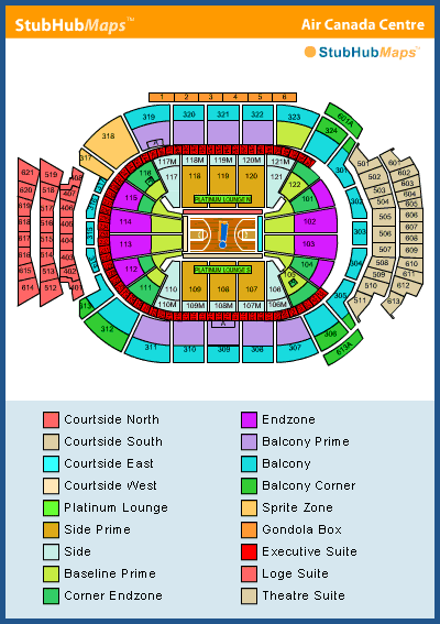 Air Canada Centre Seating Chart Pictures Directions And History 