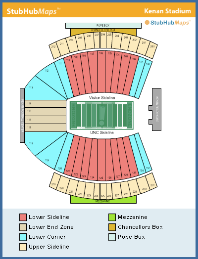 Kenan Stadium Seating Chart By Zone