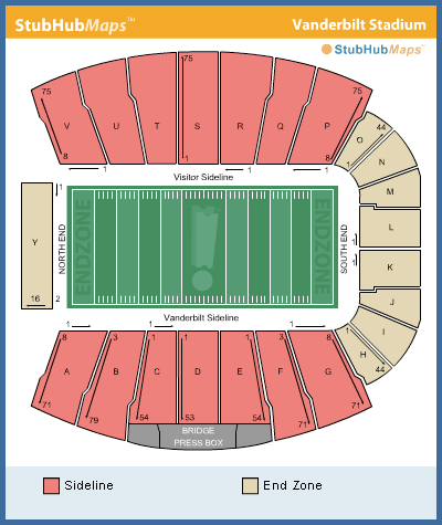 Football Stadium: Vanderbilt Football Stadium Seating Chart