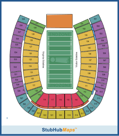 Scott Stadium Tickets, Scott Stadium Seating Plan