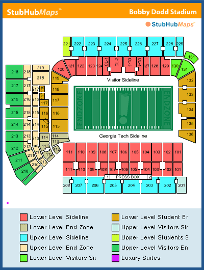 Ga Tech Stadium Seating Chart