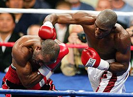 Jermain Taylor, right, and Bernard Hopkins
