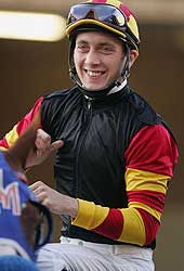 Michael Baze in 2006 before the Hollywood Turf Cup, one of the highlights of the Hollywood Park meet