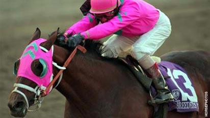 Saint Liam and jockey Jerry Bailey