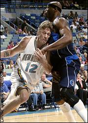 Chris Andersen (left), Erick Dampier