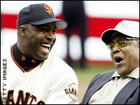 Barry Bonds and Willie Mays