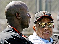 Barry Bonds and Willie Mays