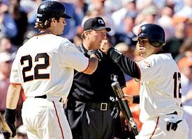 Edgardo Alfonzo and Mike Matheny