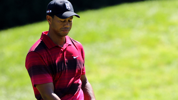 tiger woods swing finish. Tiger Woods (-7) Finishes Tied