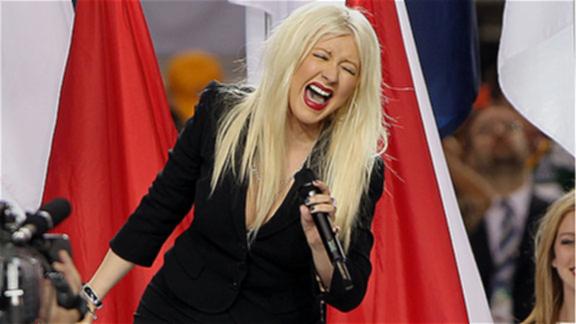 Christina Aguilera National Anthem 2011 Super Bowl. Christina Aguilera repeats