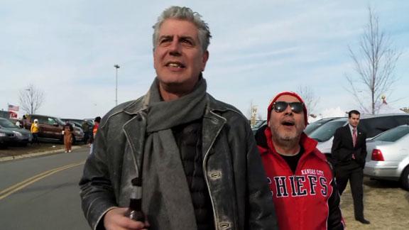 Video - Anthony Bourdain Takes In K.C. Tailgating