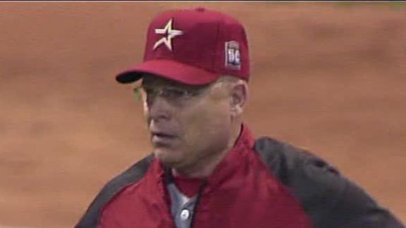 Astros' DeFrancesco in for fired Mills on interim