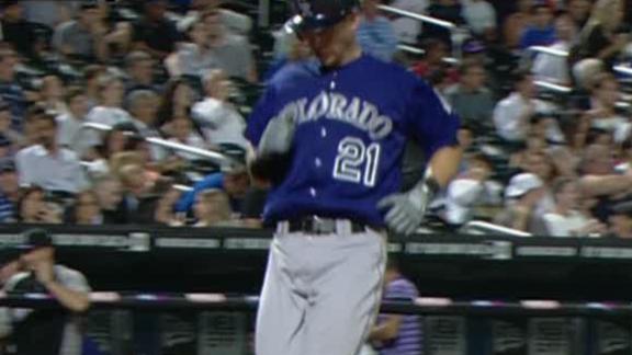 Video - Colvin's Bat, Glove Lead Rockies Past Mets