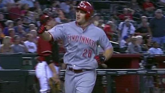 Heisey homers twice in Reds' win over D-backs