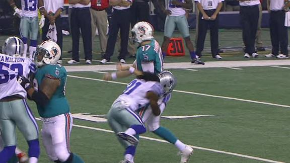 Backups help Romo-less Cowboys rip Dolphins