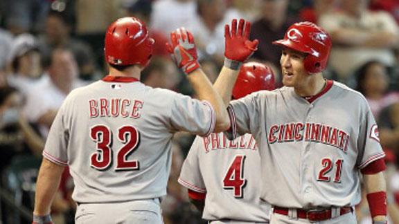Bruce keys 5-run rally as Reds edge Astros