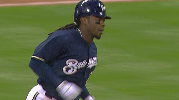 Weeks, Brewers sink Braves, move above .500