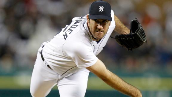 Verlander quiets A's as Tigers take 1-0 lead