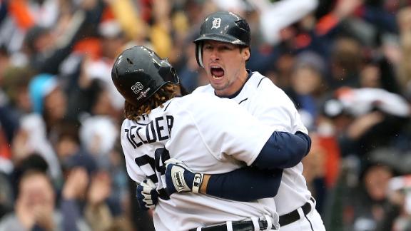 Tigers take 2-0 lead on A's with walk-off sac fly