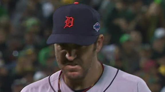 Verlander blanks A's; Tigers advance to ALCS