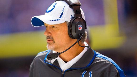 Colts' Pagano makes it to team's staff meeting
