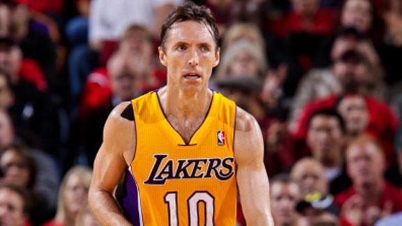 Lakers not pressing Nash on return, Brown says