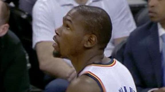 Durant's first career triple-double lifts Thunder