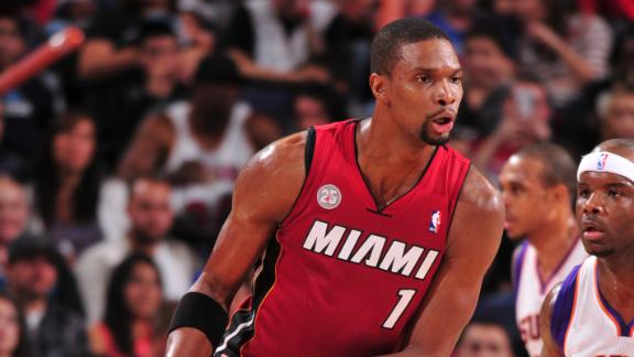 Bosh, James boost Wade-less Heat past Suns